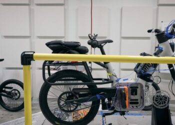 This Rivian spinoff is reinventing e-bikes in California with screens, software and swappable seats