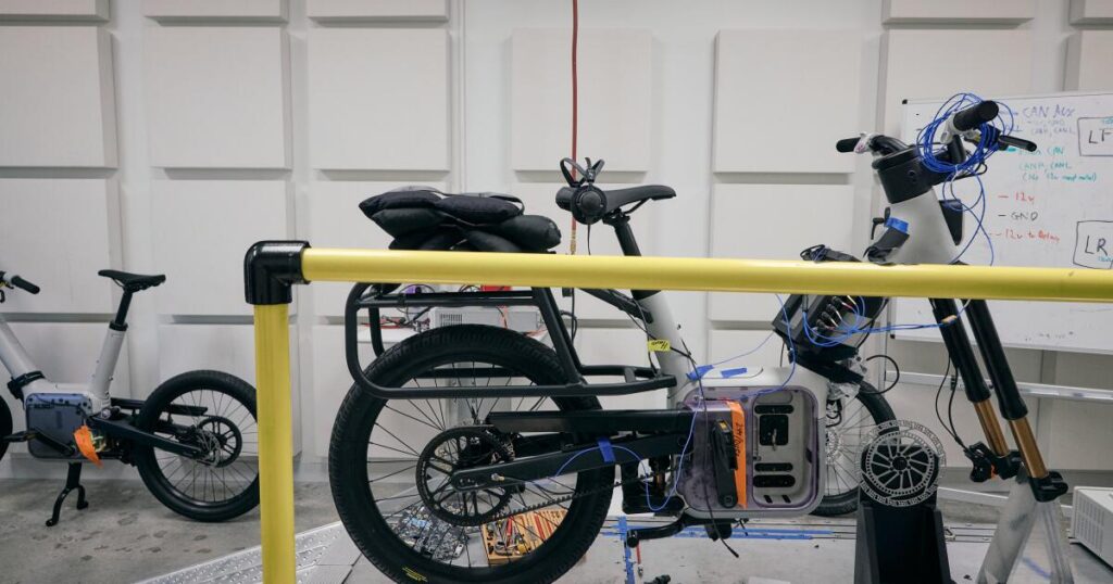 This Rivian spinoff is reinventing e-bikes in California with screens, software and swappable seats