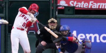 Anaheim native Wade Meckler powers struggling Angels to a win over Rangers in his debut