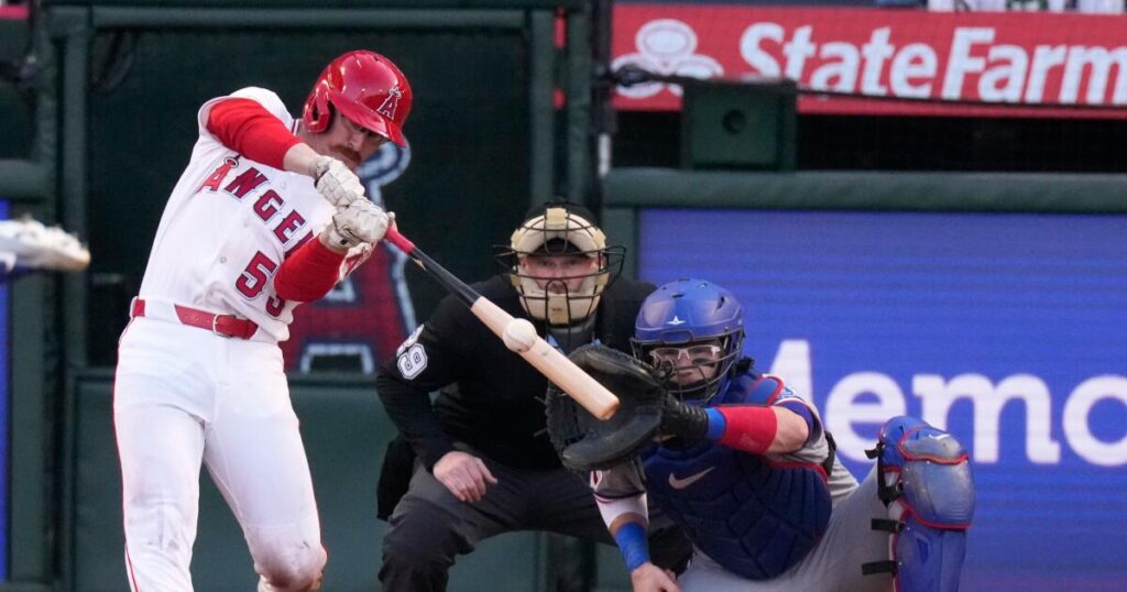 Anaheim native Wade Meckler powers struggling Angels to a win over Rangers in his debut