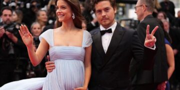 Barbara Palvin’s baby bump premieres at Cannes. Model and Dylan Sprouse are expecting first child together