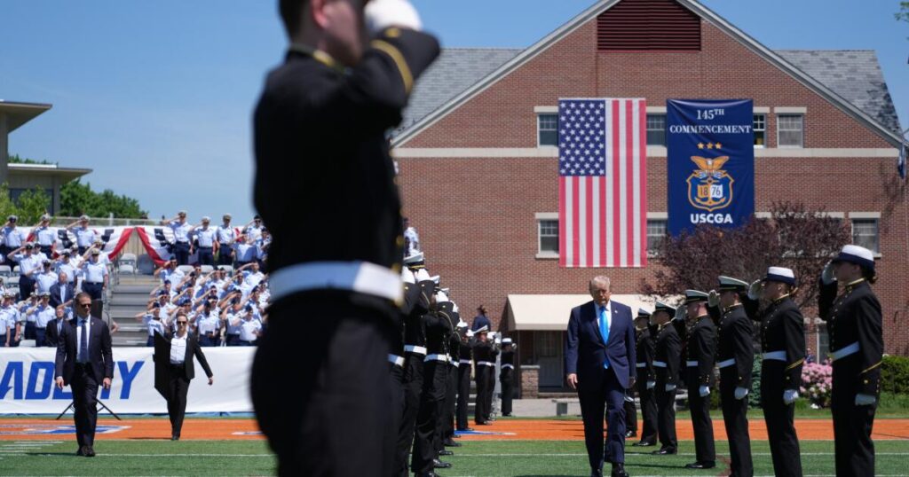Trump tells Coast Guard graduates they will ‘be tested’ in their military careers