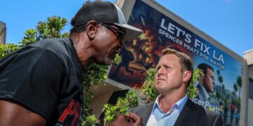 Mayoral candidate Spencer Pratt hosts South L.A. block party on Bass’ old turf