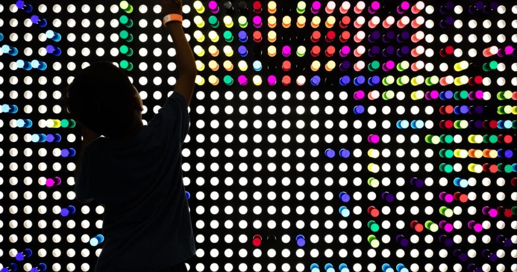 At SoCal newest children’s museum, kids can dig for mammoth bones or face a giant Lite-Brite