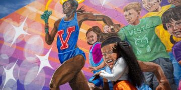 Once a ‘sickly’ child, Olympic medalist Brittany Brown now has a mural at her elementary school