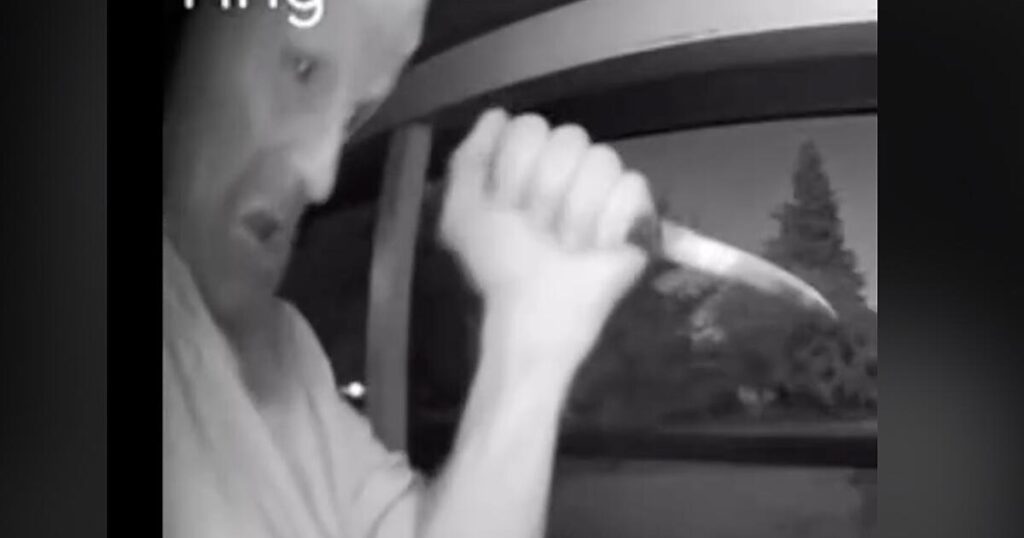 Ring camera footage shows knife-wielding man acting erratically before arrest in Sacramento