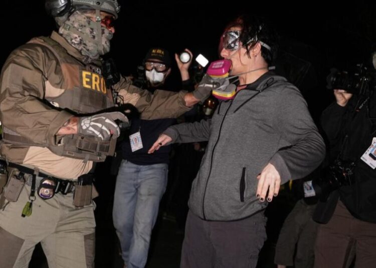 New Jersey state police set up protest zone outside ICE center after clashes