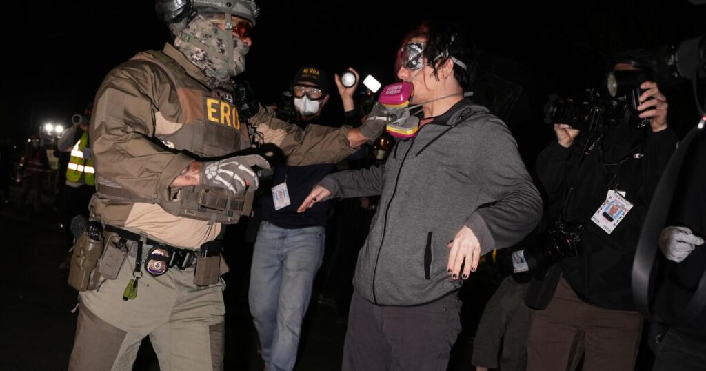New Jersey state police set up protest zone outside ICE center after clashes