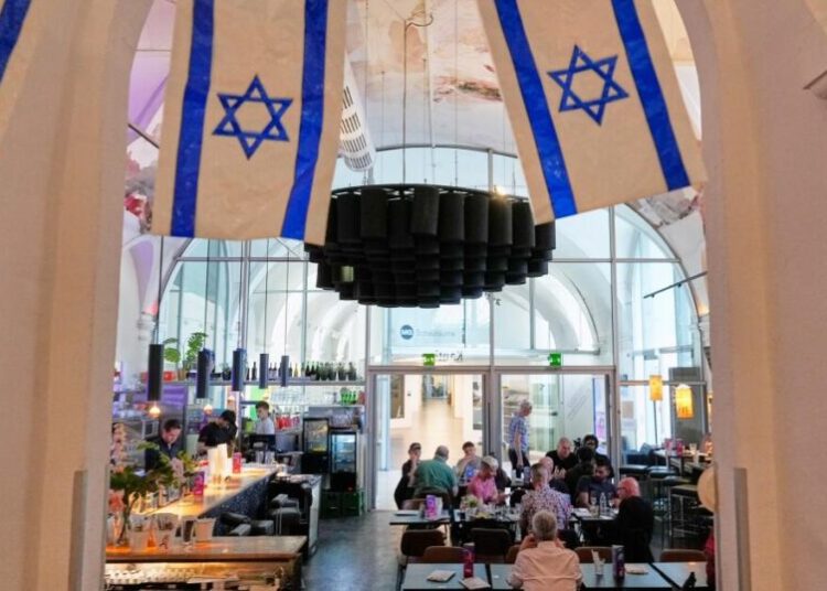 A Vienna cafe offers a welcome for Israel supporters as tensions brew at the Eurovision Song Contest
