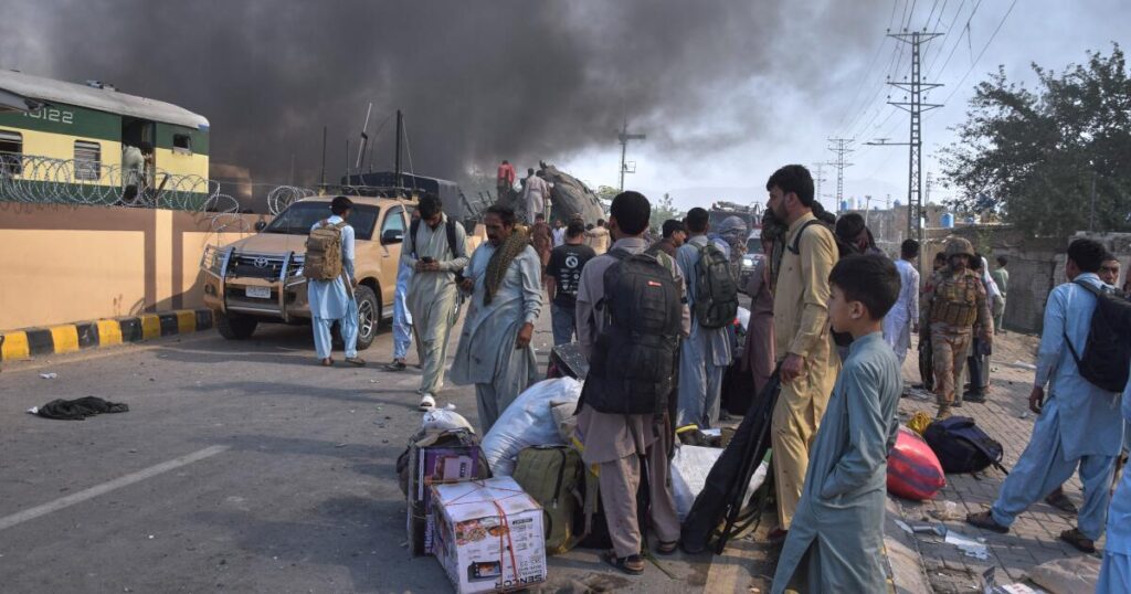 Suicide bombing near railway track in Pakistan kills at least 23