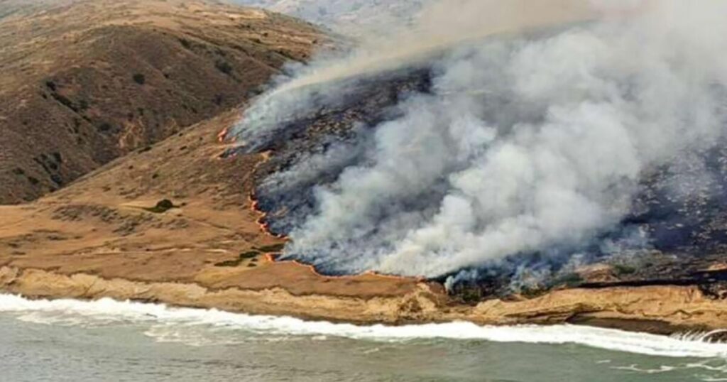 Largest fire ever recorded burns Santa Cruz Island, endangering ‘gem of California coast’
