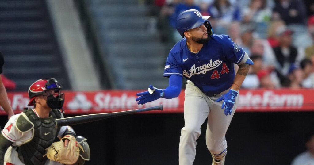 Dodgers lean on three homers and eight pitchers to end losing streak vs. Angels