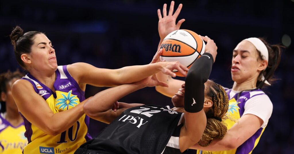 Sparks can’t keep pace with defending champion Aces in season-opening loss