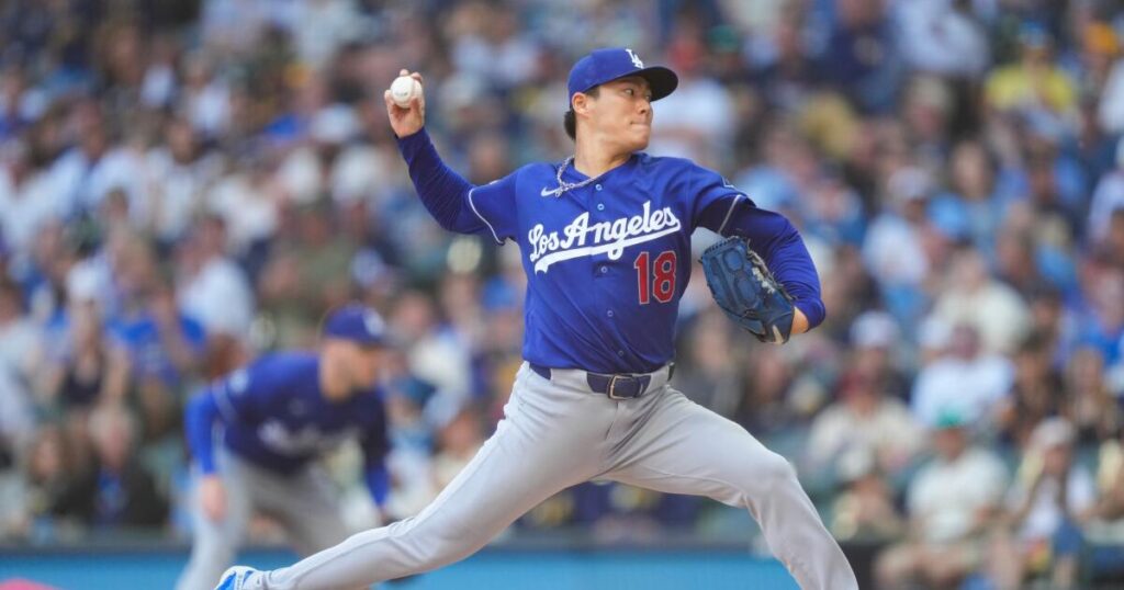 Dodgers bullpen extends scoreless streak, beat Brewers with help from Yoshinobu Yamamoto