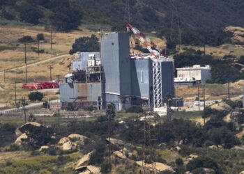 Sandy fire burns near former nuclear test site, triggering air monitoring efforts