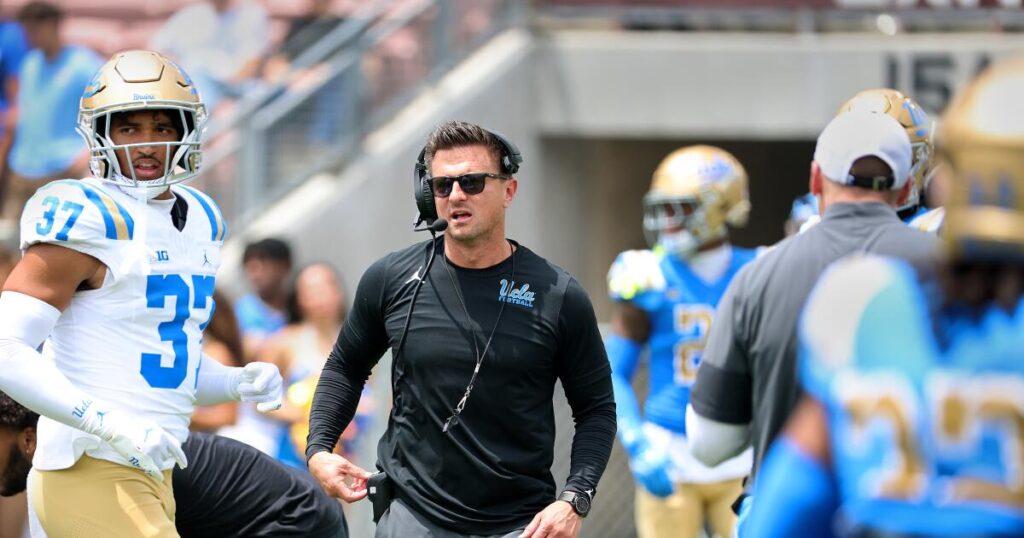 ‘We’re back, baby!’ UCLA coach Bob Chesney restores Bruins’ festive spring game experience