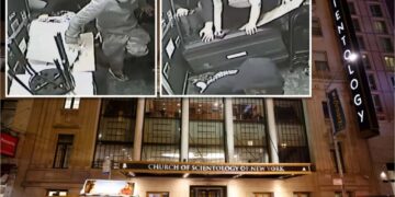 Crazy video shows mob ransack NYC Scientology church as 3 busted for possible social media stunt