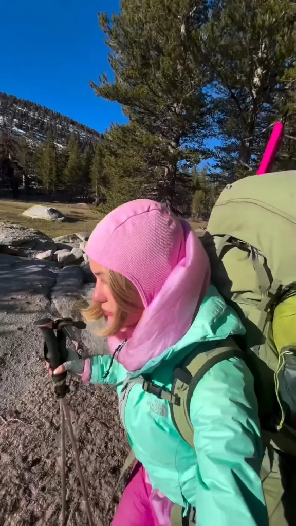 Kamryn Renae hiking on Mount Whitney.