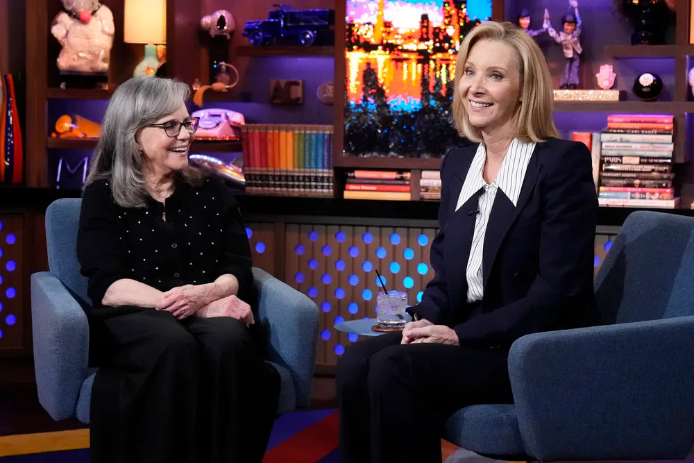 Sally Field and Lisa Kudrow smiling during an interview on 
