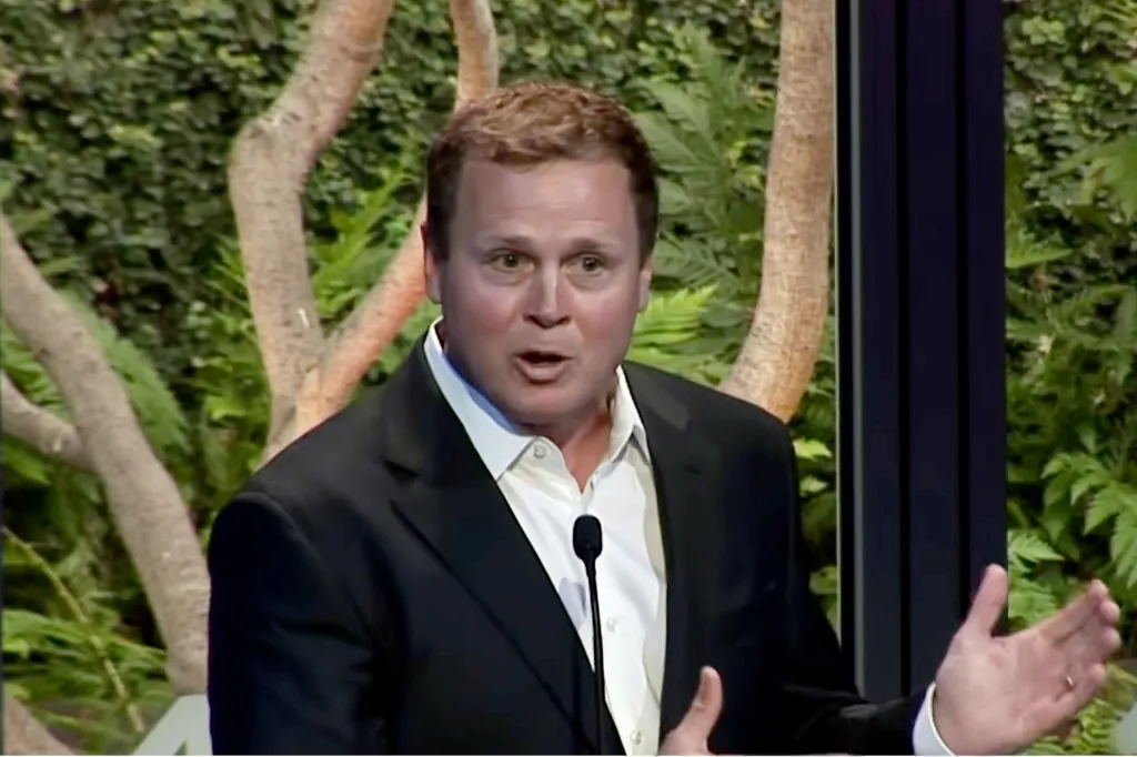 Spencer Pratt speaking at a debate.