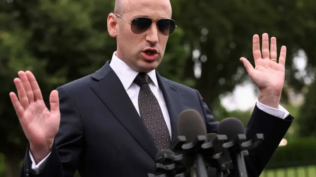 Internet erupts at Stephen Miller’s wild claim about Trump slush fund: ‘Textbook fascism’