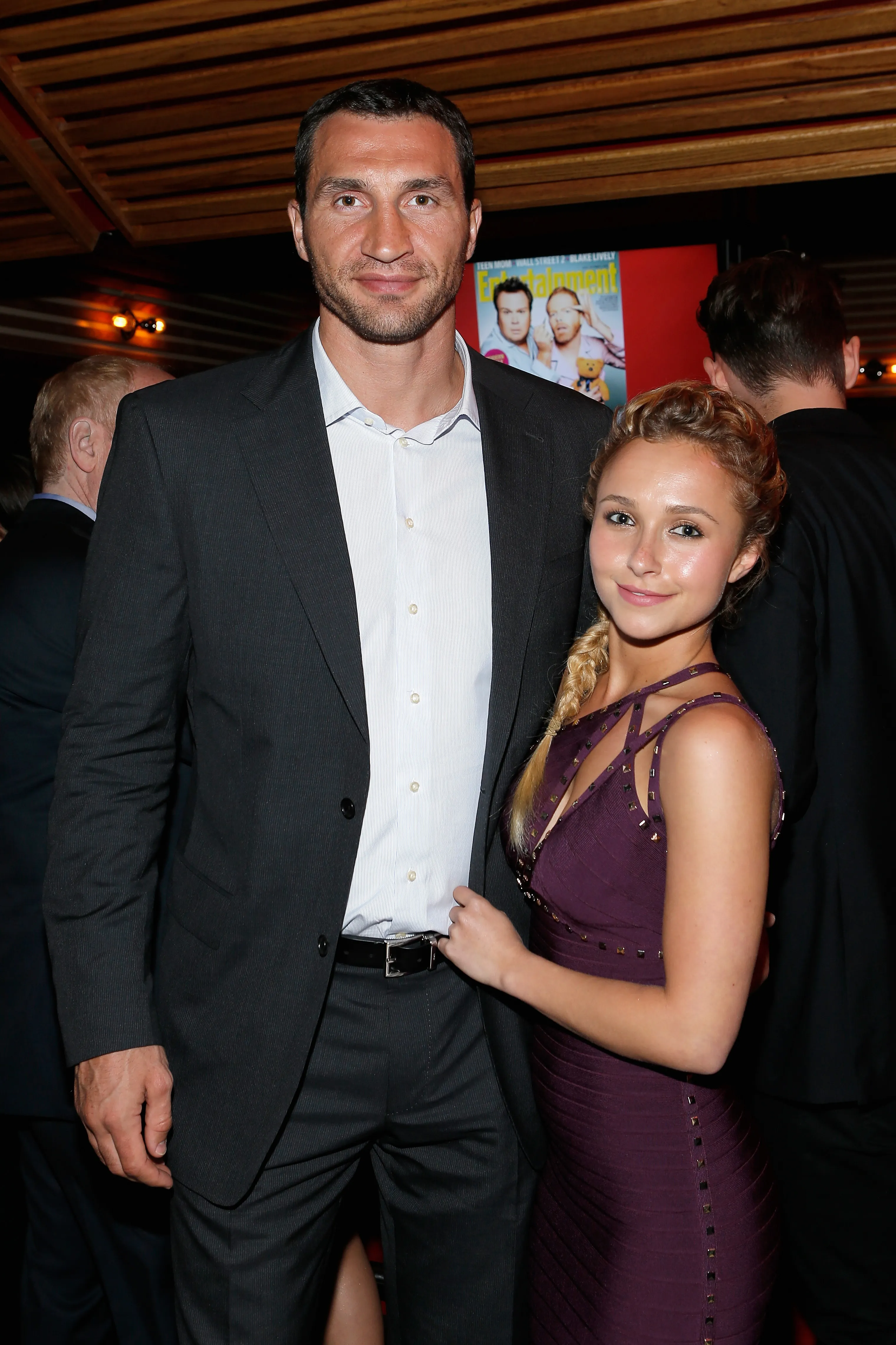 Wladimir Klitschko and Hayden Panettiere pose for a photo at the Entertainment Weekly & ABC-TV Upfronts Party.