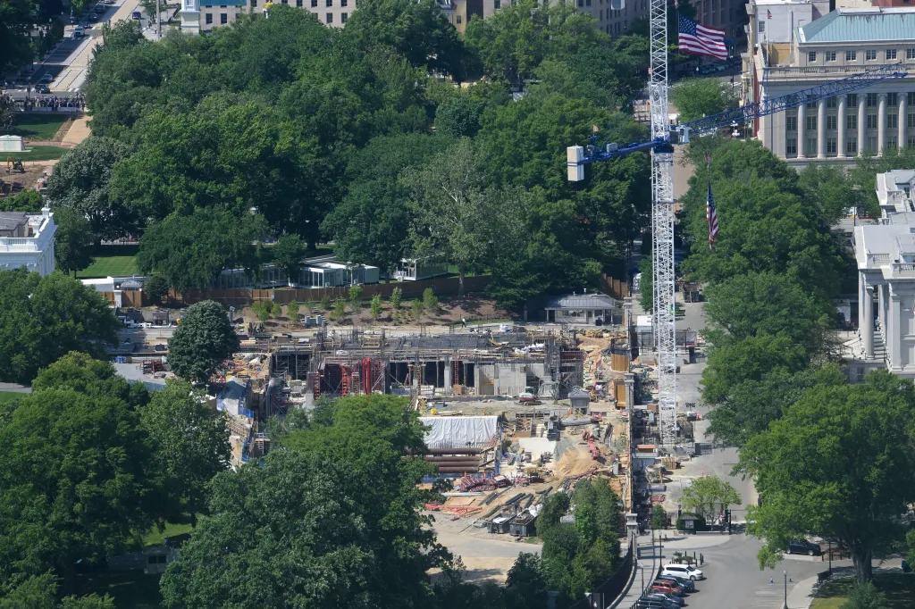 Construction of the White House ballroom.