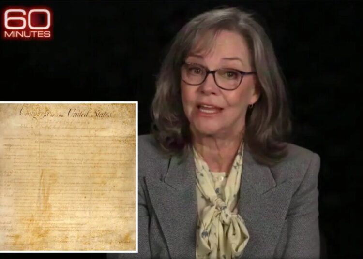Hollywood icon Sally Field reminds a fractured nation of the brilliance of the Constitution