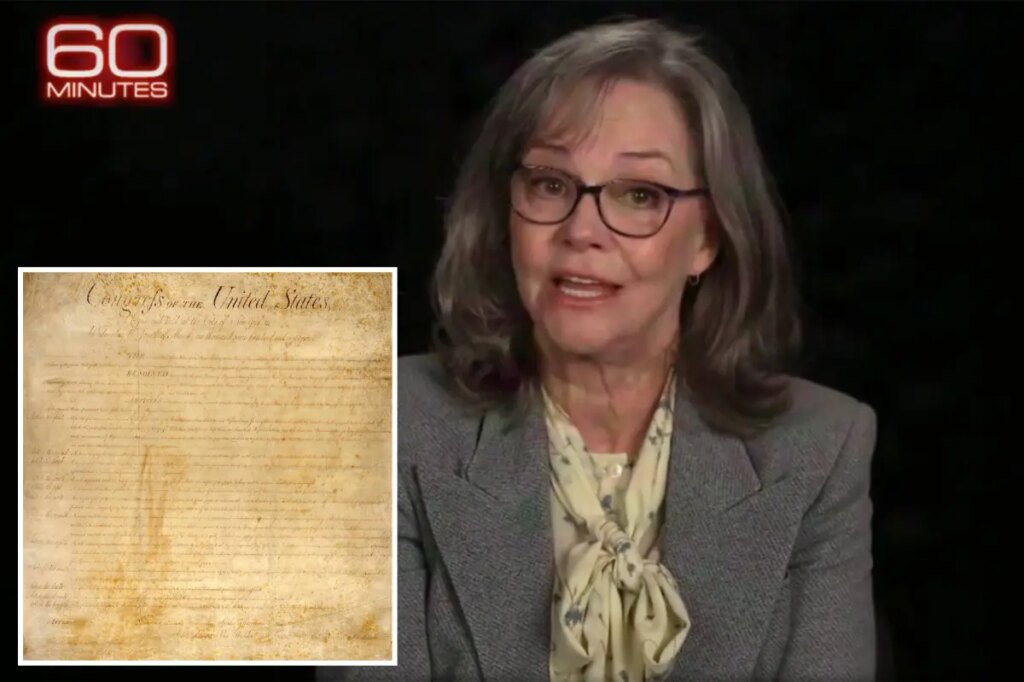 Hollywood icon Sally Field reminds a fractured nation of the brilliance of the Constitution
