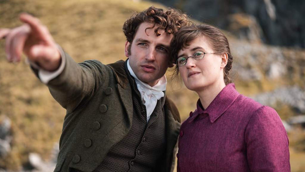 Laurie Davidson and an actress in The Other Bennet Sister.