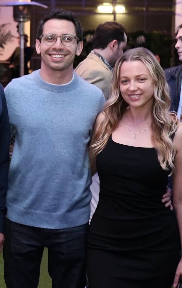 James Fishback and his girlfriend Francesca smiling at the camera.