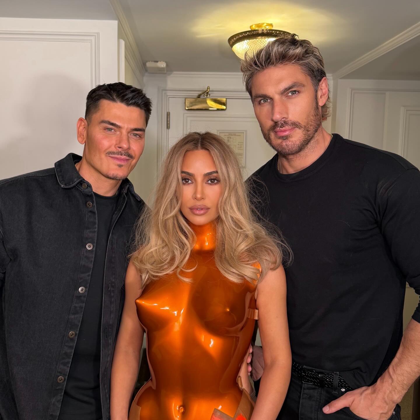 Kim Kardashian and Mario Dedivanovic and Chris Appleton.