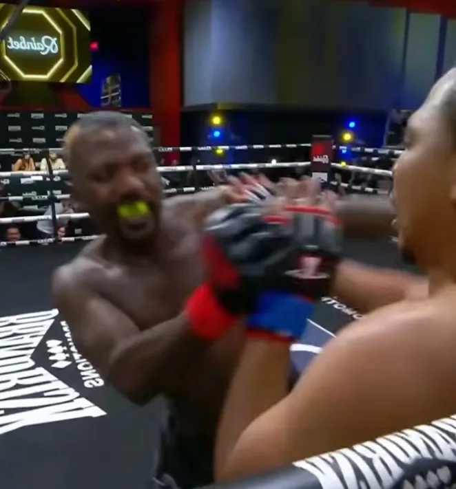 Ray J being knocked out in a fight against Adin Ross.