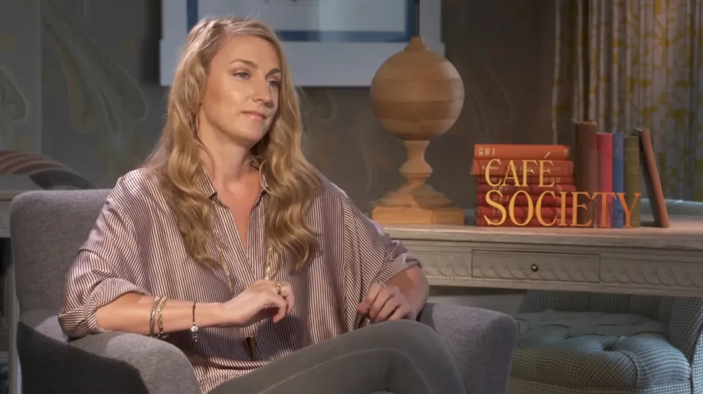 Kjersti Flaa during an interview with a 