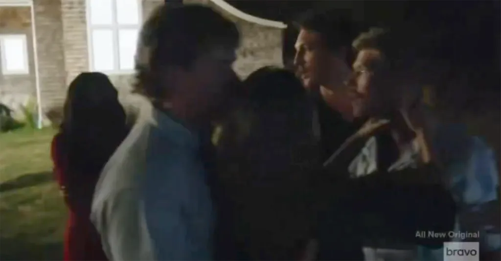West Wilson and Amanda Batula with other people on Summer House.