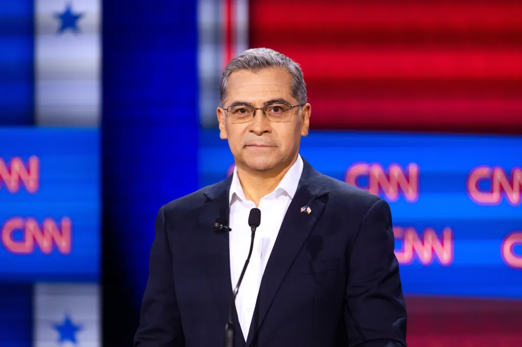Xavier Becerra at a debate.