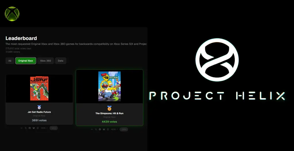 Xbox Project Helix Classic Games Fan Voting