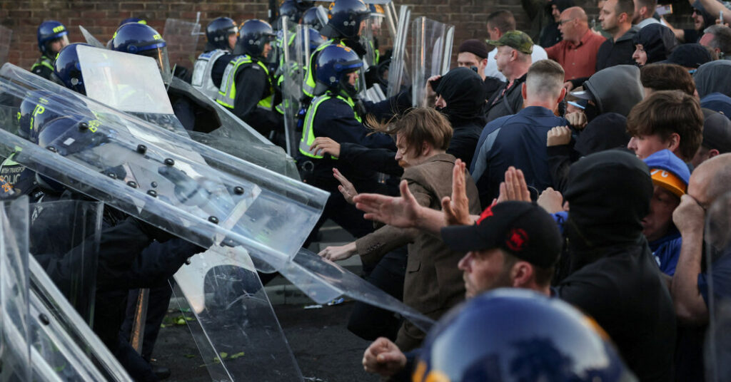 U.K. Protests Over Murder Case Turn Violent, as Leaders Urge Calm