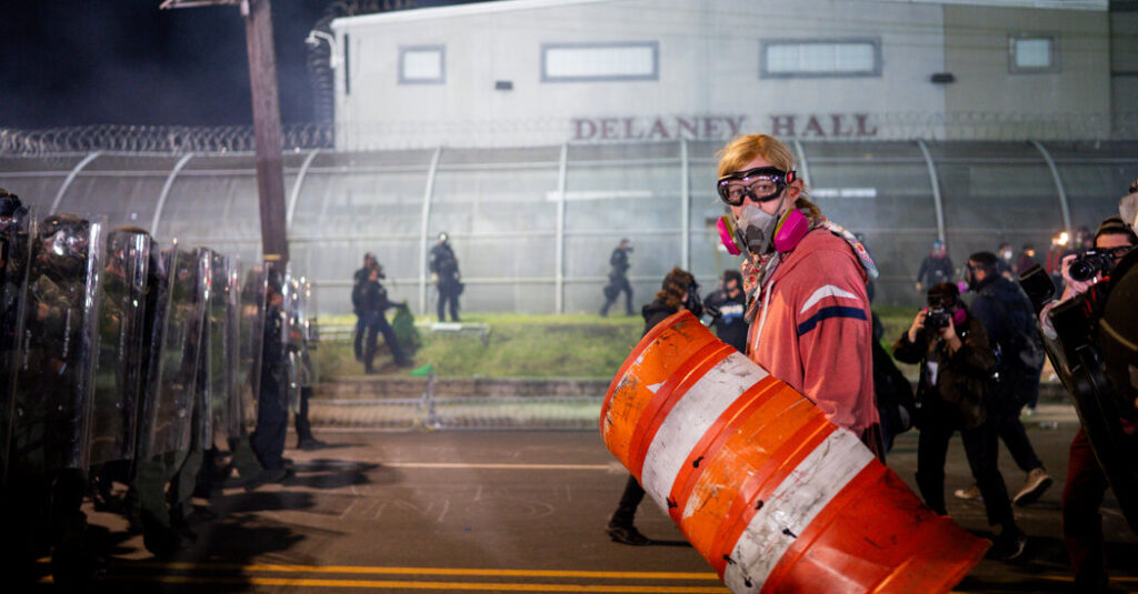 See the Clashes Between ICE and Protesters at Delaney Hall