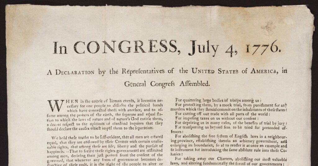 For America’s Birthday, a Declaration of Independence Whodunit