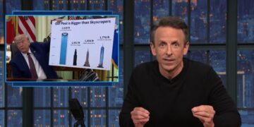 Late Night Sizes Up Trump’s Reflecting-Pool Ambitions