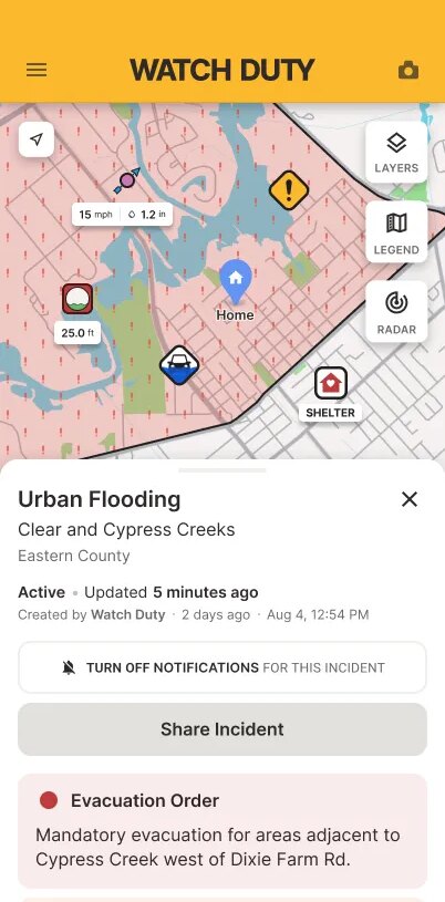 Watch Duty Is Adding Flood Alerts to Its Wildfire App