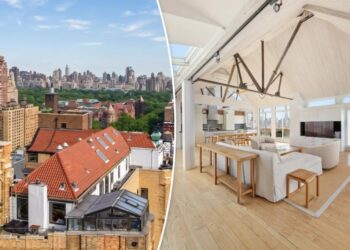 Rare red-roofed penthouse villa lists for $8.25M with sweeping NYC views: ‘Like a farmhouse in the sky’