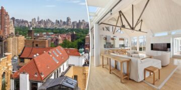 Rare red-roofed penthouse villa lists for $8.25M with sweeping NYC views: ‘Like a farmhouse in the sky’