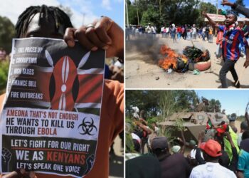 Hundreds protest outside Kenya’s Ebola quarantine center for US citizens after court suspended plan to establish facility