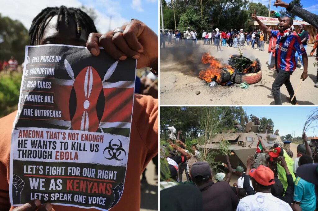 Hundreds protest outside Kenya’s Ebola quarantine center for US citizens after court suspended plan to establish facility