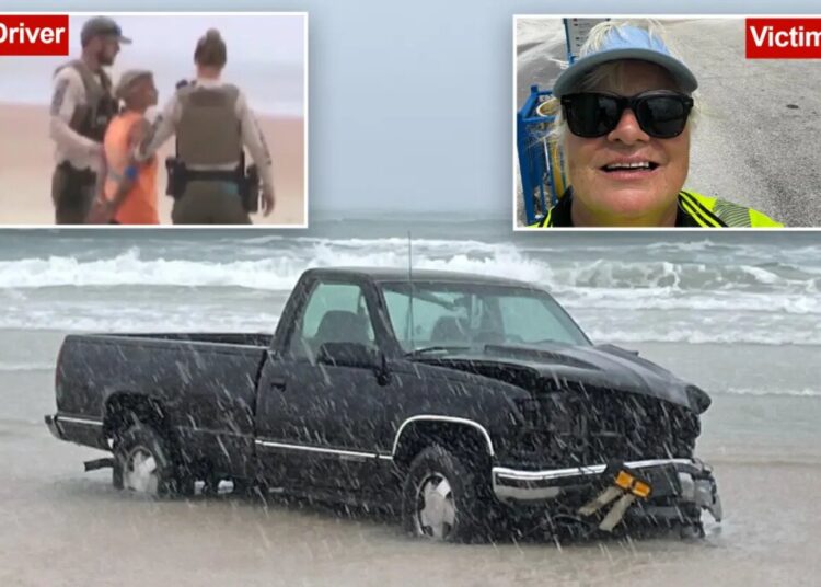 Driver plows into toll booth, killing longtime attendant, before driving truck into ocean