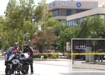 Bakersfield bank robber with bombs strapped to his body holds hostage as cops swarm