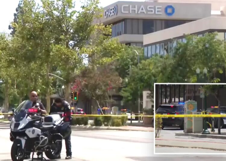 Bakersfield bank robber with bombs strapped to his body holds hostage as cops swarm