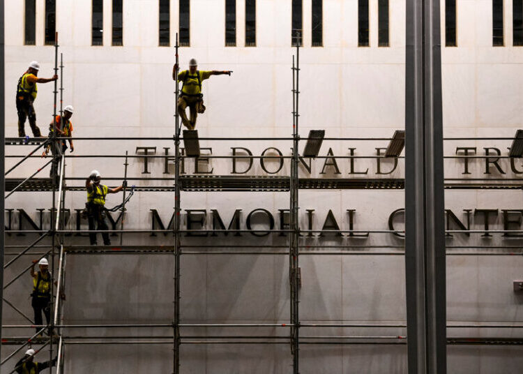 Kennedy Center Begins Removing Trump’s Name From Facade